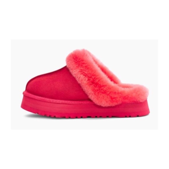 UGG Shoes Ugg Disquette Womens Platform Slippers Hibiscus Pink 12255 Hspk New Multi Sz